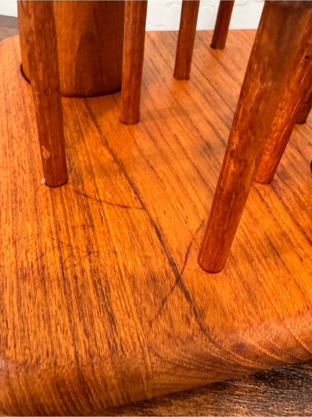 Goodwood Genuine Teak Wood Salt & Pepper Shakers with Napkin Holder Mid Century